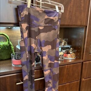 Athleta Camo Leggings - Purple and Brown